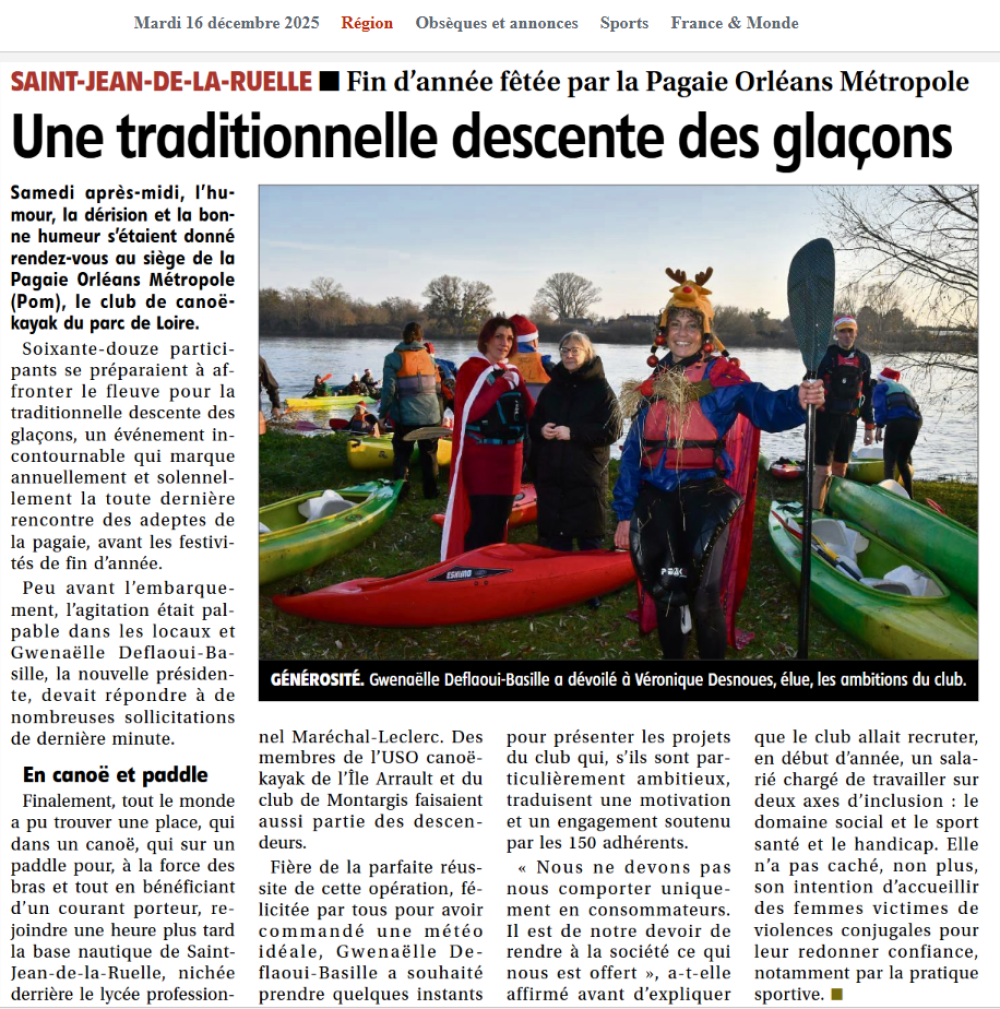 descente des Glaçons dans la République du Centre